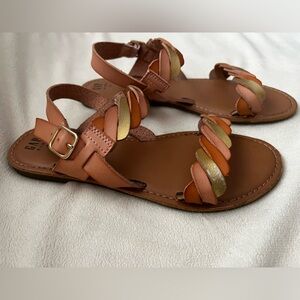 GAP Kids Tan & Gold Sandals